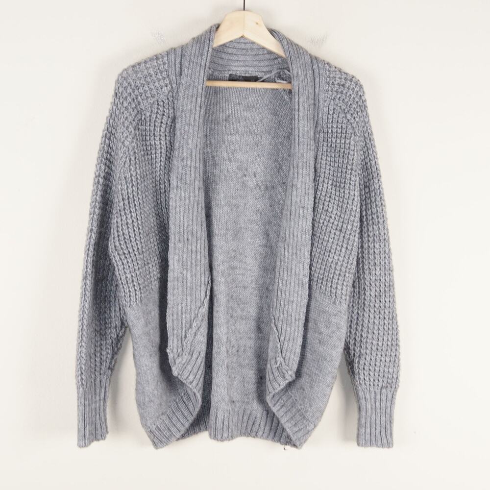 Prana Cider Cardigan Gray Knit Wool Alpaca Sweater Womens Sz XS